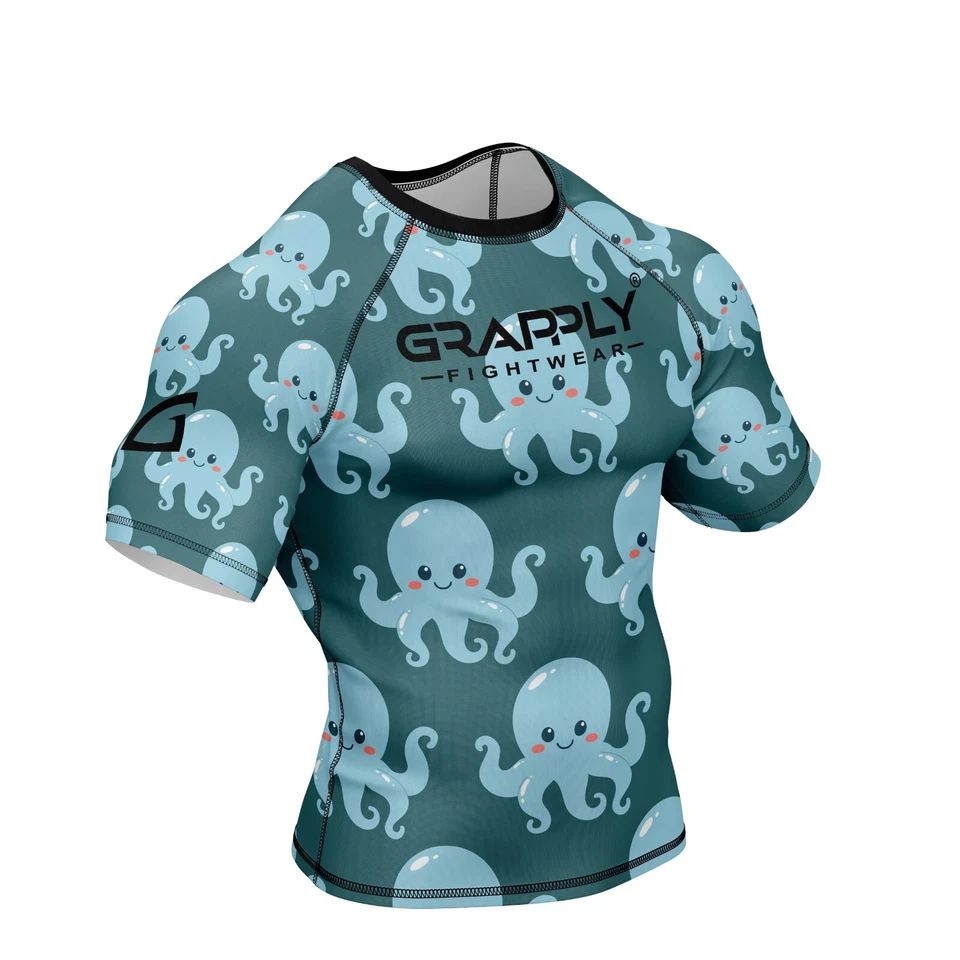 BJJ Octopus RashGuard Jiujitsu Grappling Club Rashguard NoGI Training Rashguard - Image 2 of 4