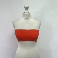 Urban Outfitters Out From Under Crinkle Seamless Bandeau Bikini Top.  Orange. XS
