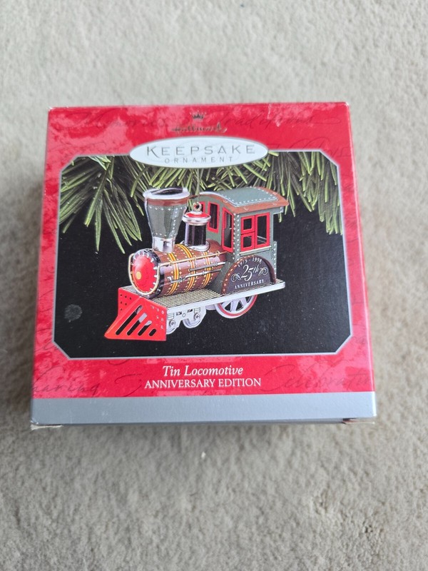 NEW ~ Hallmark Tin Locomotive Ornament ~ 1998 25th Anniversary Edition 1973-1998