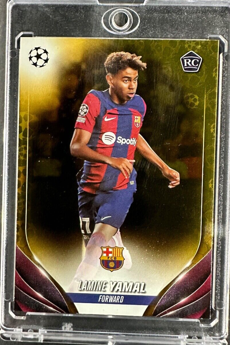 2023-24 Topps UEFA Lamine Yamal #64 Rookie RC Starball Foil 