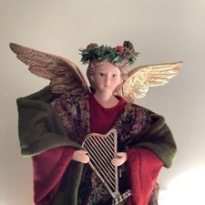 Burgandy and Green Christmas Angel