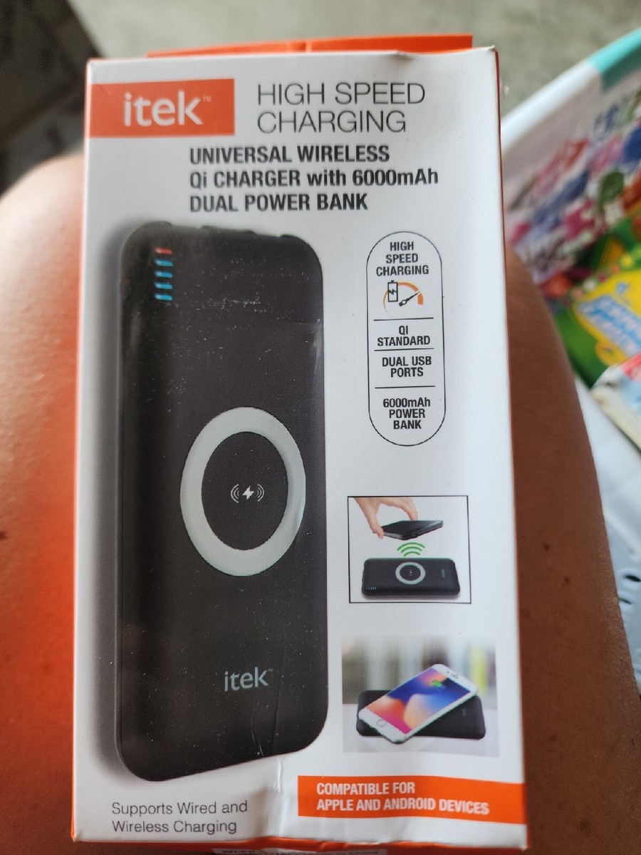 NEW iTek SoundLogic High Speed Universal Wireless Qi Portable Charger