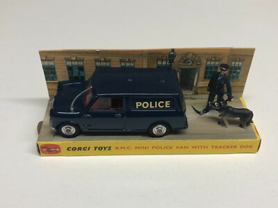 original Corgi Toys 448 BMC MINI POLICE VAN WITH TRACKER DOG in original Corgi Toys 448 BMC MINI POLICE VAN WITH TRACKER DOG in