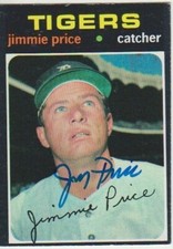 Jim Price, SIGNED 1971 Topps #444, 1968 Detroit Tigers World Series Champions
