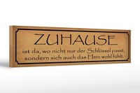 Holzschild Spruch 46X10 Cm Zuhause Wo Das Herz Wohl FüHlt Deko Schild