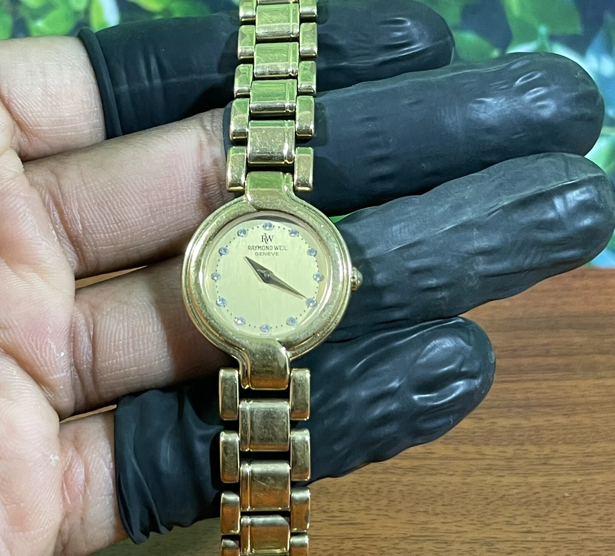 Raymond Weil 1990s 18K EP Diamond Women s Watch