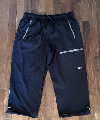 Baleaf Women s Large Black Cargo Capri Stretch SPF50+ Water Resistant New