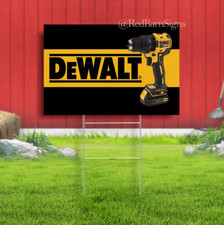 DeWalt Drill 20V workshop man cave yard sign