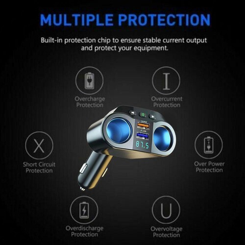Dual USB Car Charge Cigare socket Lighter Fast Car Power Adapter Car Best~ F2W1 - Zdjęcie 5 z 8