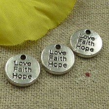 Free Ship 160 pcs tibetan silver circular charms 12mm L-4577
