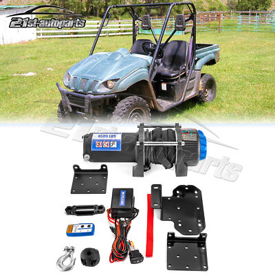 UTV 4500lb Electric Winch Mount Combo Kit For YAMAHA RHINO 450/660/700 2003-13