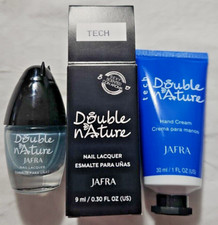 Jafra DOUBLE NATURE Hand Care Duo with scented Lt. Blue Nail Polish Hand Cream