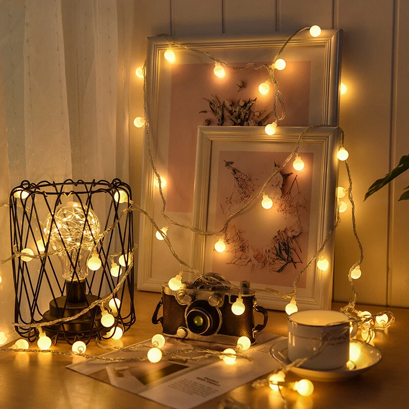 10/12M USB/Battery Power Ball LED String Fairy Garland Outdoor Waterproof Lights - Image 2 of 4