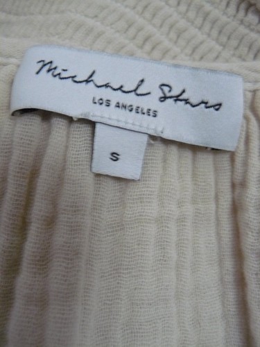 $168 Michael Stars Ecru Cotton Gauze Katelyn Smocked Blouson Dress S NEW M551 - Picture 12 of 12