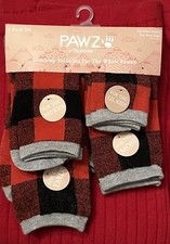 4 Pairs NWT Family Pack Socks Plaid Bear Paws Socks assorted SIZES