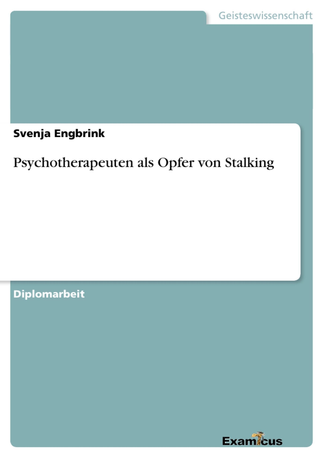 Thumbnail - Svenja Engbrink | Psychotherapeuten Als Opfer Von Stalking |