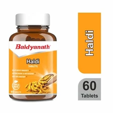 Baidyanath Haldi 60 Tabs, Pack of 4,  antioxidants and anti-inflammatory