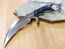 Hibben Karambit Bowie Tactical Fixed Knife 10.25" 5Cr15MoV Black Bowie 5054