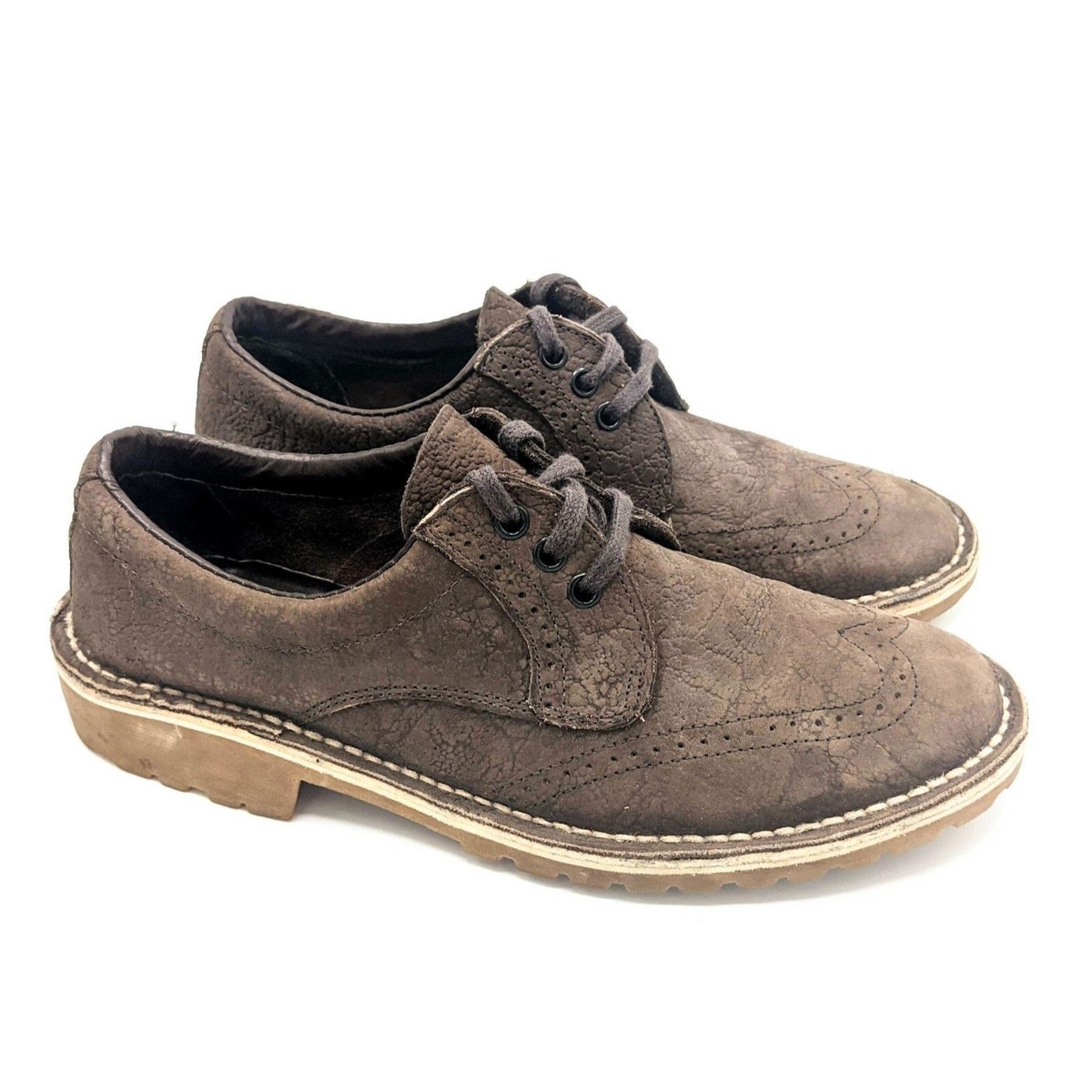Bata Safari Wingtip Casual Oxford Shoe Mens Crepe Leather Lug