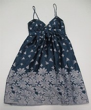 new FOREVER 21 #DR900 Women's Size S V-neck Empire Silky Waist Blue Sundress