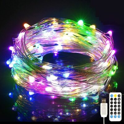 Luci Di Natale Con 500 Micro Led Cavo Rame 9v 50 Mt Bianco Piu Bianco Flash 85837703 - Foto 6