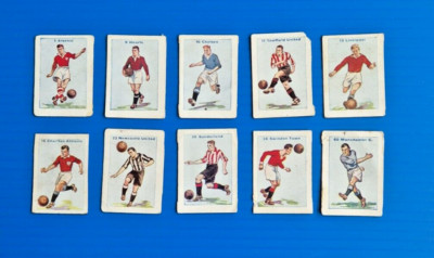 D.C.THOMPSON FOOTBALL TEAMS 1933 - LOT 2 - (10 KARTEN)