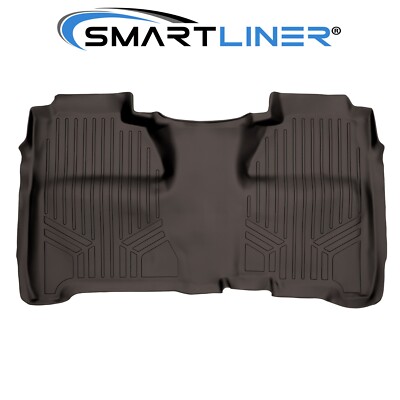 SMARTLINER Custom Fit Floor Mats 2nd Row Liner 2014-2018 Silverado Sierra 1500