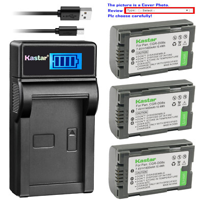 Kastar AC Wall Charger Replacement For Panasonic Camcorder Batteries - Multiple Models Compatible