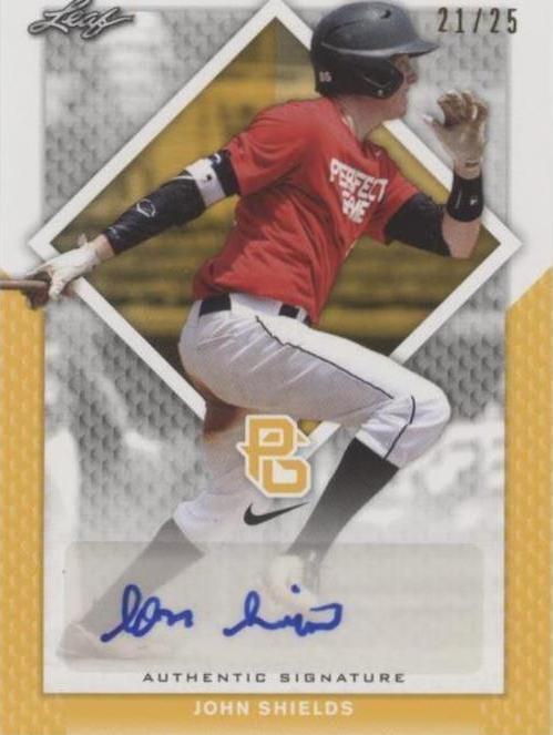 2016 Leaf Perfect Game National Showcase - John Shields #BA-125 Yellow ...