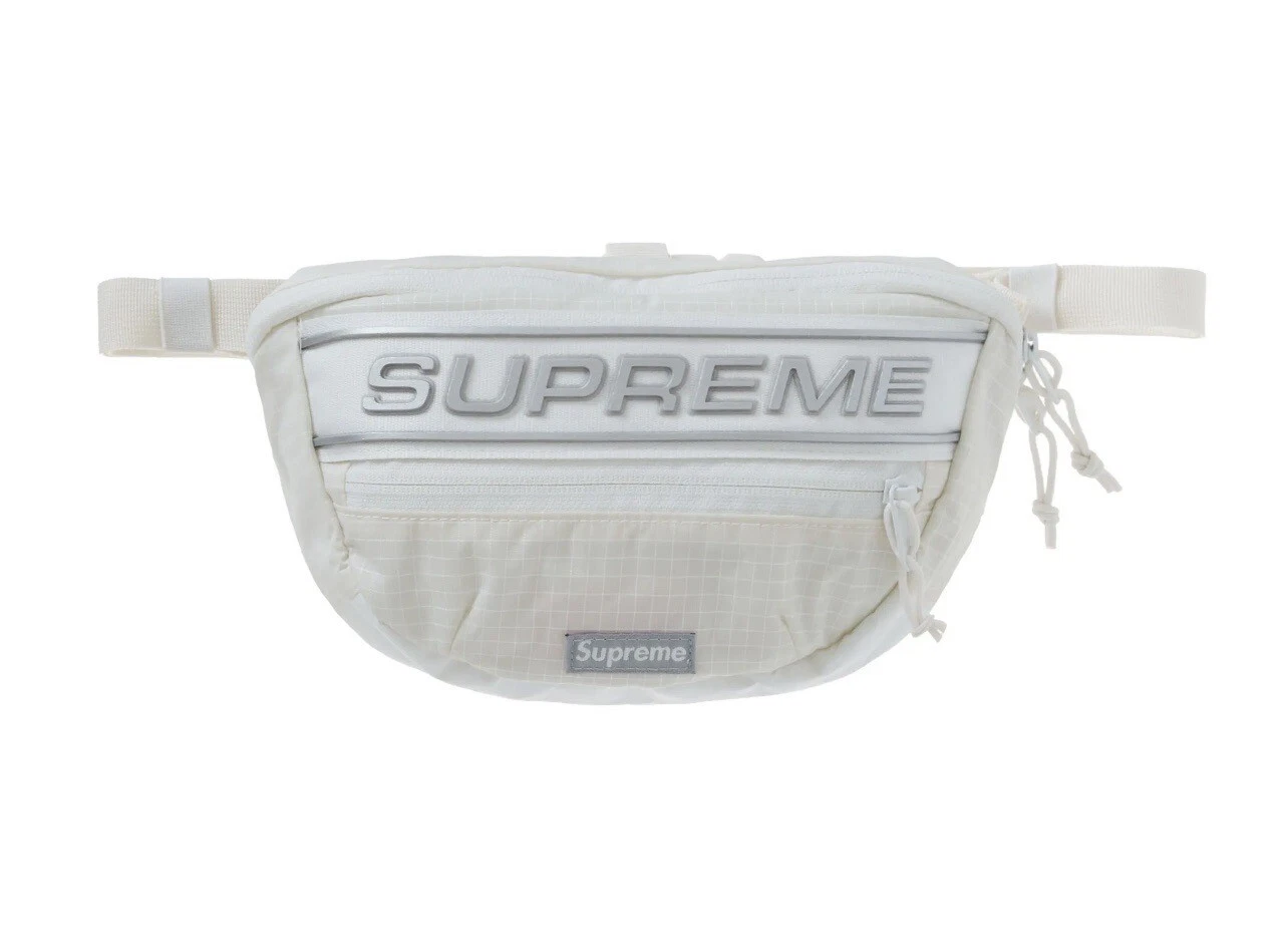 Sac à taille logo Supreme 3D blanc