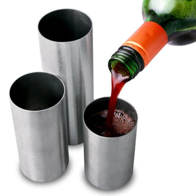Stainless Steel Thimble Wine Measures Jigger 125/175/250ml | 3 Bar Measure Set