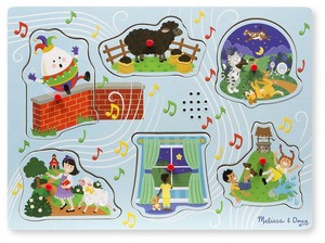 Details About Melissa Doug Sing Along Nursery Rhymes 2 Sound Pre School Wooden Toys
