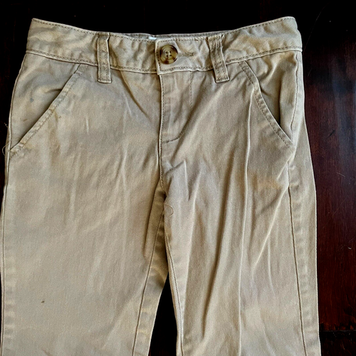 Old Navy Girl Tan Khaki Pants School Uniform Size 8 Medium Adjustable Waistband, - Picture 3 of 13