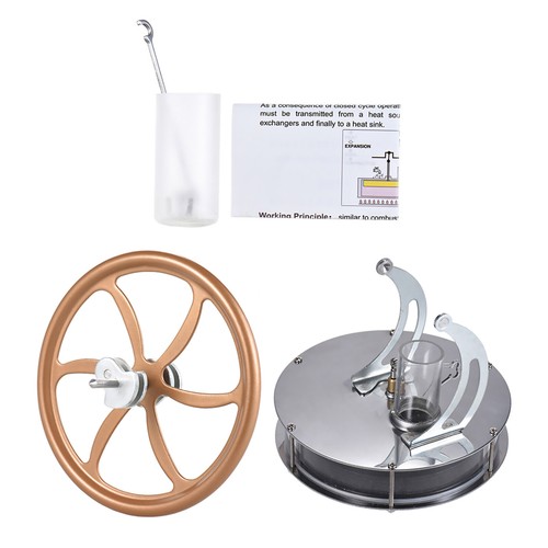 DIY Low Temperature Stirling Engine Motor Steam Heat Stainless steel Model D - Picture 5 of 6