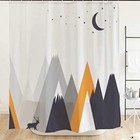 Ofat Home Shower Curtain Abstract Pattern Waterproof Bathroom Curtain 180*180cm