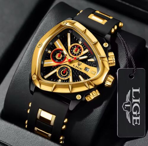 Big Dial Chronograph Quartz Men Sport Watches Male Wrist Watch - Picture 20 of 21