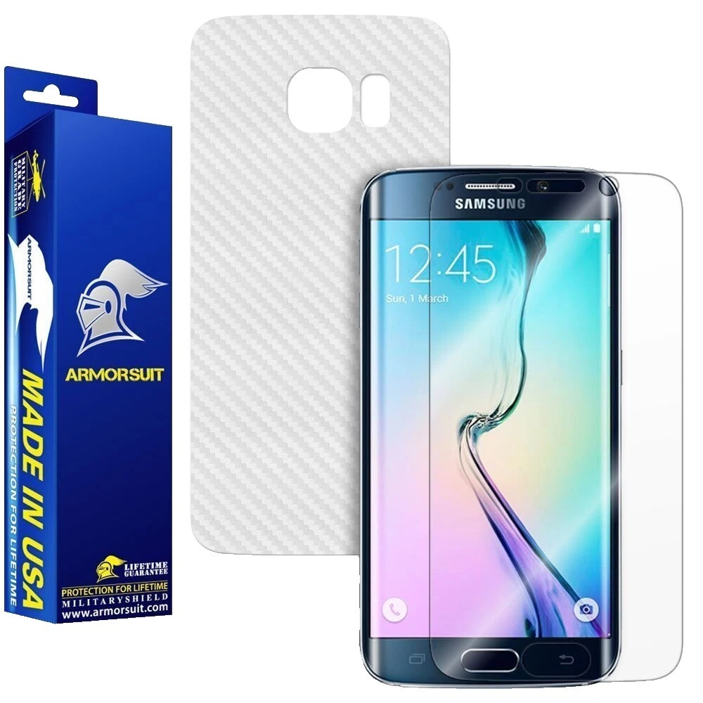 白色手机屏幕保护膜,适用于三星 Galaxy s6 edge +