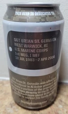 2014 Dog Tag Brewing Honoring America's Fallen Warriors Lager Craft Beer Can