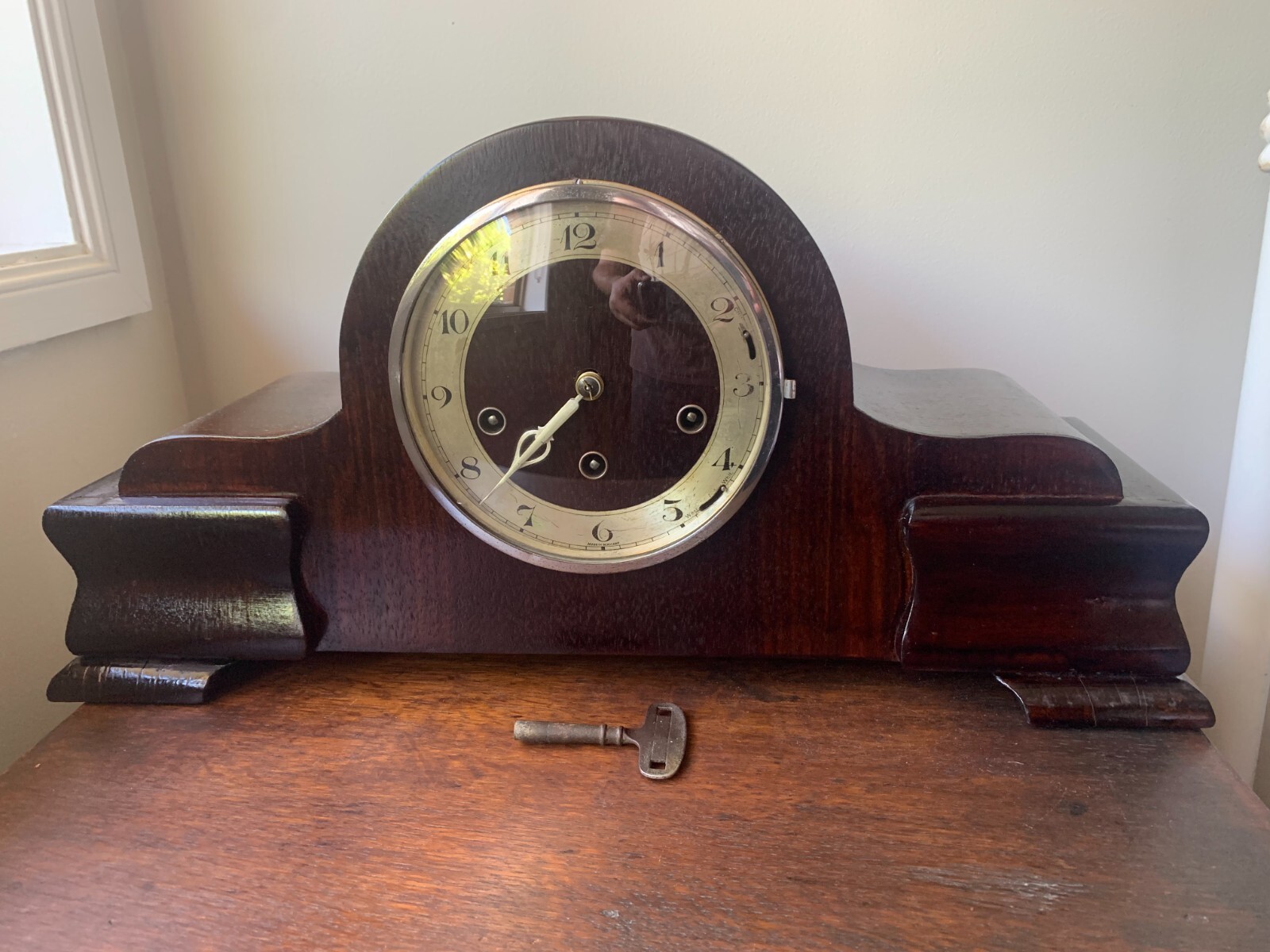 EARLY GERMAN DOUBLE CHIMING MANTLE CLOCK by H.A.C in Working Order eBay