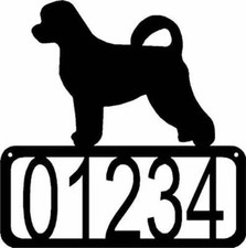 Portuguese Water Dog House Address Sign - Made in USA