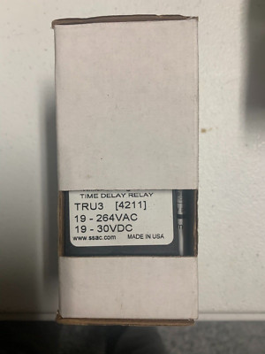 SSAC TRU3 Time Delay Relay 19-264VAC 19-30VDC