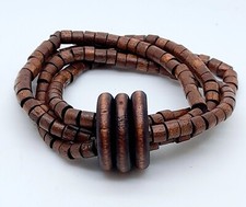 B001 Handmade wood Beaded Stretch Bohemian Ethnic Retro Brown fashion Bracelet