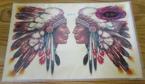 VTG  Meyercord Decals Native American Indian Headdress 1503-B 9x13 NIP