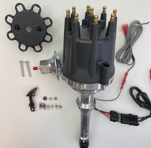 1966-1967 CADILLAC 429 SMALL CAP HEI DISTRIBUTOR + BLACK COIL + 8.5mm WIRES USA - Picture 4 of 18