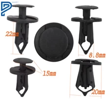 100 Pcs 8mm Car Hole Plastic Rivets Fastener Fender Bumper Push Pin Clips