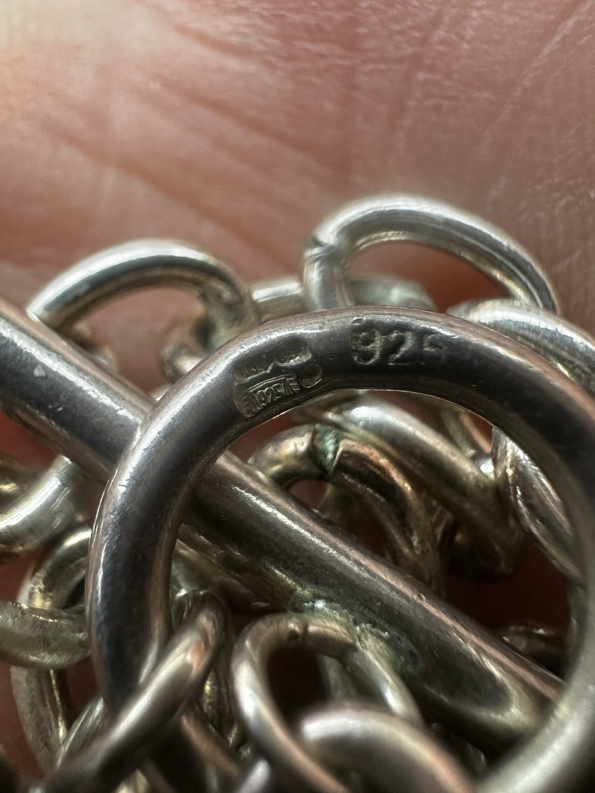 Solid Sterling Silver .925 Chain T-bar Link NECKL… - image 6