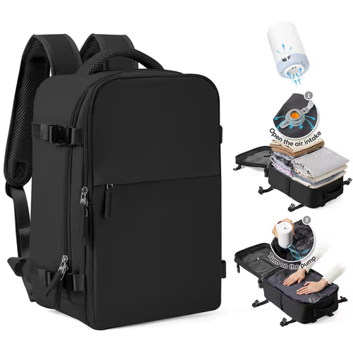Vacuum Travel Backpack Compression 40x30x20cm – Black (Air Pump is not ...