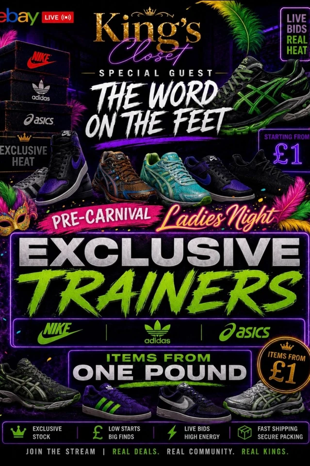 🔥 Exclusive Sneakers & clothing W/ SPECIAL GUEST THE WORD ON THE FEET !🔥✅