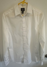 H&M Mens Slim Fit Long Sleeve Button Up White...