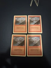 Lightning Bolt X4 Revised Edition LP Lightly Played MTG Magic the Gathering